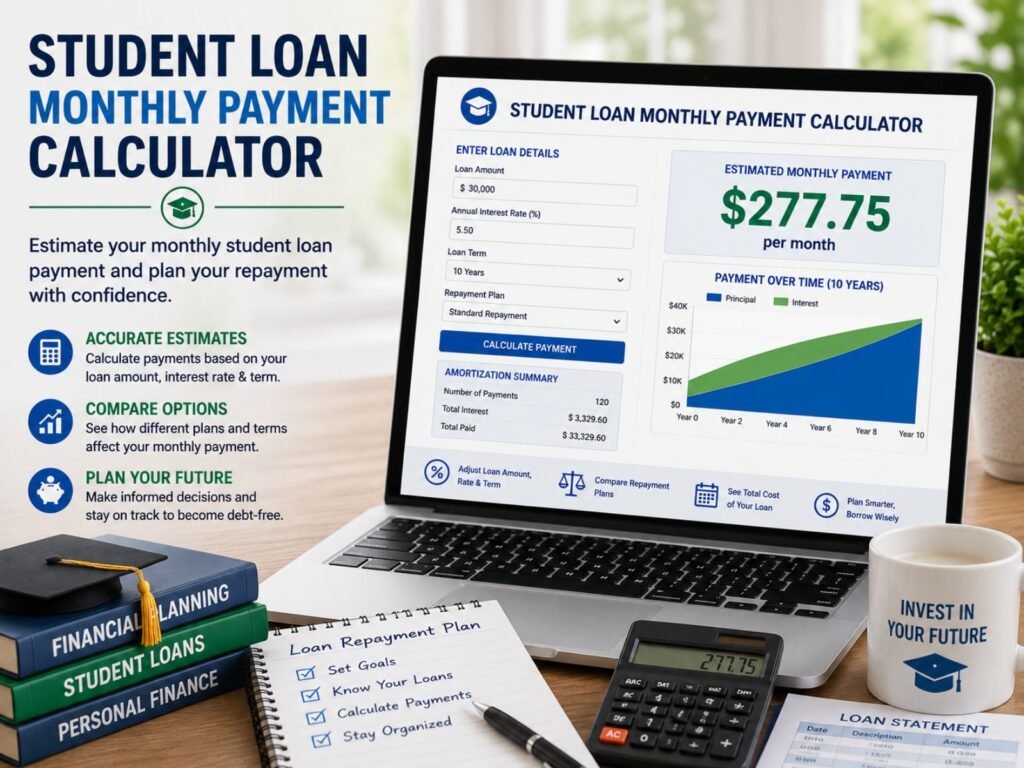 Student Loan Monthly Payment Calculator