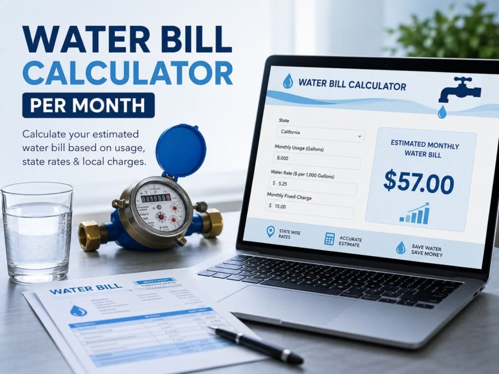 Water Bill Calculator Per Month
