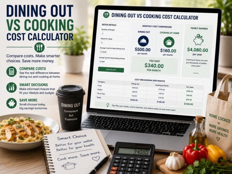 Dining Out vs Cooking Cost Calculator