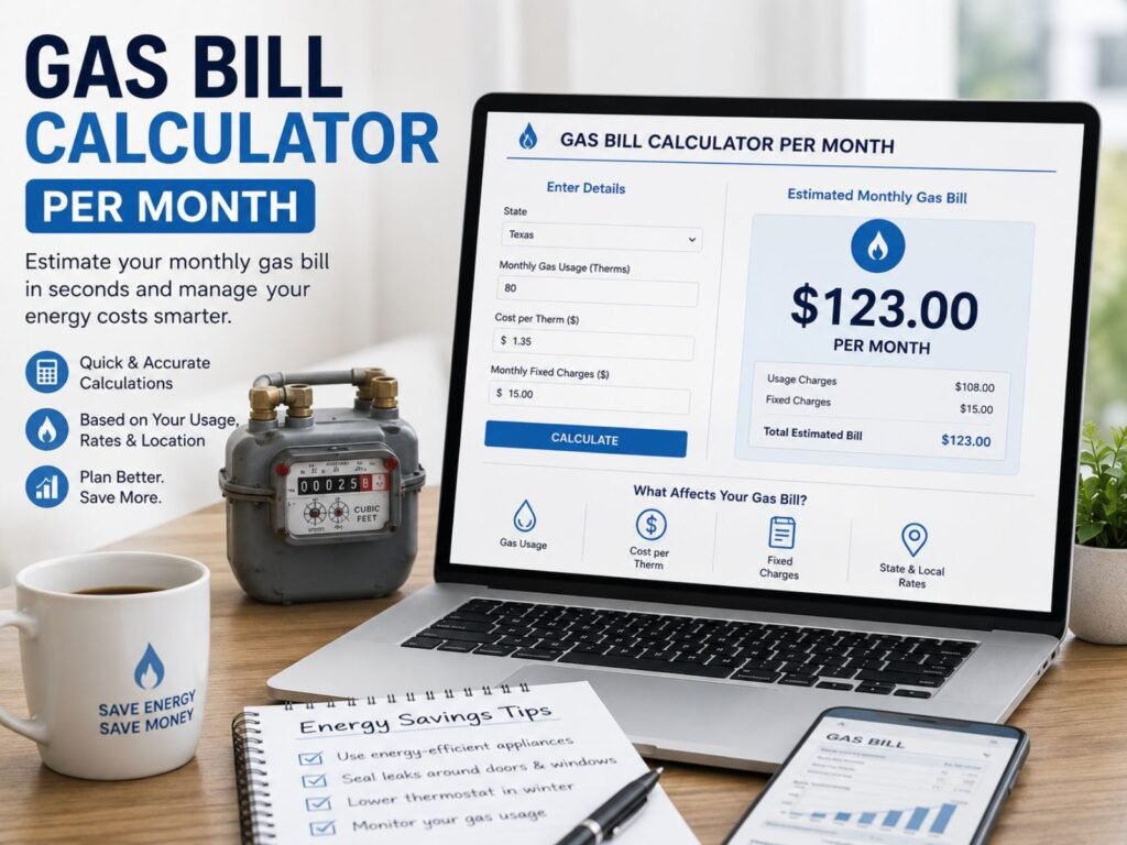 Gas Bill Calculator Per Month